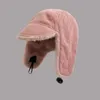 Korean Version Double-sided Corduroy Bomber Hats for Women Autumn and Winter Cold Plush Ear Protection Warm Ski Pilot Mens Cap 240223