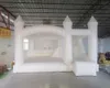 Groothandel 15ft gigantische Witte PVC jumper Opblaasbare Bruiloft Springkasteel Met glijbaan Springen Bed springkastelen uitsmijter Huis met