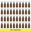 Keychains 40pcs Blank Wood Keychain Personalized Key Tags For DIY Car Ornament Gift Ring Craft Birthday Mum Dad