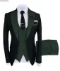 Suits Twocolor Men Suits 3 stuks op maat gemaakt beste man bruidegom bruiloft Tuxedo slanke fit Jacquard blazer jasje vest broek Tuxedo Clothing2020