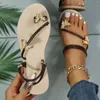 Sandalen 2024 Sommer Frauen Mode Casual Strand Outdoor Flip Flop Metall Schmetterling Dekoration Damen Flache Schuhe