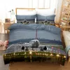 sets Aircraft Duvet Cover Flying Plane Bedding Set for Kids Boys Girl Polyester Airplane Print Comforter Cover Double Queen King Size