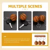 Keychains 24pcs Basketball Keychain Sports Charm Key Holder Gift