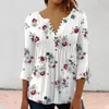 Camicette da donna Top estivo da donna con scollo a V Abito morbido e confortevole T-shirt da donna