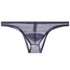 Mutande 1pc Moda Uomo Sexy Slip trasparenti Pantaloncini Sheer Mesh traspirante Bulge Pouch Mutandine maschili Biancheria intima Lingerie