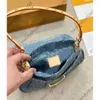 Mode Dames Denim Schoudertassen Luxe Designer Crossbody Draagtas Blauwe Denim Zonsondergang Tas Mini Gesp Portemonnee