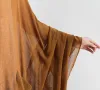 Kleed nieuwe 2021 vrouwen Abayas moslim chiffon jurk Dubai Abaya solide bruin met grote pocket kaftan islamitische Arabische batwing -jurken vestidos