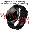 Montres Santé Montre Intelligente Hommes ECG + PPG Température Corporelle Pression Artérielle Fréquence Cardiaque IP68 Étanche Chargeur sans Fil Smartwatch 360 * 360 HD