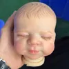19インチすでに塗装されているリボーンドールパーツパスカールかわいい眠っている赤ちゃん3Dペインティング目に見える静脈と布布体が含まれています240223