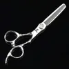 Scissors Shears The latest style 6 inch hairdressing scissors hair salon barber senior 440C steel crocodile handle pattern steel 240302