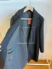 Men Coats Autumn and Winter loro Cashmere Single-breasted Medium-long Coat piana