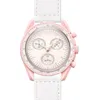 Fashion Planet Moon Uhren Herren Top Luxusmarke wasserdichte Sport Armbandwatch Chronograph Leder Quarz Swatchwatches