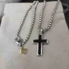 Naszyjniki naszyjnik wisiorek dyant naszyjnik Dy Jewlery Srebrny retro Cross Vintage luksusowe łańcuchy biżuterii