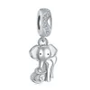 925 Sterling Silver Cute Animal Elephant Mother Child Beads Charm Fit European Armband Jewelry Mothers Day Gifts for Women Mom 240226