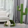 Scratchers Cactus Cat Tırmanma Çerçevesi Kedi Tırmanma Postası Gökyüzü Sütun Sisal Kedi Kazanma Tahtası Büyük Masif Ahşap Atlama Platformu