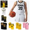 Iowa Hawkeyes 5 Dasonte Bowen 10 Jovone Cater 4 Josh Dix 2 Maglia da basket Brock Harding 1 Spencer Hutchison 14 Carter Kingsbury 25 Luc Laketa 11 Tony Perkins personalizzato