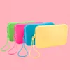 Storage Bags Oblong Shape Excellent Makeup Supplies Cosmetic Bag Silicone Toiletry Oilproof Tool