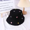 Bérets plage été coton pour femmes fille fleur seau chapeau protection solaire casquette visière