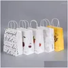 Cadeau cadeau 10pcs kraft papier bonbons sac coloré sacs à main mariage colorf shop drop livraison dheuy