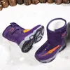 722 Walking Shoes Boy's Girl's Winter Warm Foding Non-Slip Leather Snow Ankle Flat Waterproof Outdoor Hållbara plyschstövlar för barn 43115