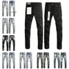 Mens Purple Jeans Designer Jeans empilés jeans Mode Distressed Ripped Bikers Femmes Denim Cargo pour hommes B L O E jeans larges 2494