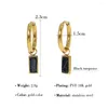 Hoop Earrings YACHAN 18K Gold Plated Stainless Steel Huggie For Women Colorful Stone Turquoise Charms Chic Jewelry