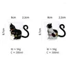 Canecas Cute Kitty Glass Water Cup Cat Tail Handle Caneca Leite Chá Café Suco De Frutas Drinkware Home Office Amantes