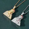 Kettingen Custom Sier Full Moissanite Creative Design Men Cuban Big Charm Ketting Hanger 240302