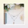 Women039s Necklace move Jewelry S925 Sterling Silver Removable Pendant Necklace Fashion Temperament Double2830081