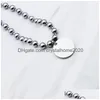 Paar Herz Armbänder Stränge Edelstahl Runde Perlenketten Auf Hand Modeschmuck Großhandel Geschenke Für Freundin Zubehör Dhhor