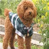 Vêtements pour chiens Petit animal de compagnie Chemise à carreaux Manteau à revers Ensemble Veste de chat Vêtements Costume Top Accessoires pour chiens Printemps