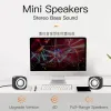 مكبرات صوت HIFI MINI Desktop Wired USB Computer مكبر صوت مزدوج للكمبيوتر المحمول PC Suround Stereo STEROUND AUX Playback Mega Bass Stookpeaker