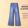 Jeans da donna 2024 Primavera Autunno Divisi per donna Pantaloni estivi a vita alta a zampa d'elefante Pantaloni in denim svasati