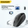 Souris Essager 2.4G souris sans fil souris ergonomique 1600 DPI clic silencieux pour MacBook tablette ordinateur portable PC accessoires de jeu récepteur USB