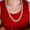 Anpassade mode nya mönster 22K guld mässing miami kubansk länkkedjan halsband för män