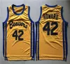 Mens Teen Wolf Scott Howard 42 Beacon Beavers Basketball Jerseys Yellow Movie Stitched Shirts SXXL6666989