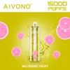 AIVONO 15000 Mesh coil 0,6ohm E-liquid 24ml Nicotina 0%/2%/3%/5% Batteria 18250 Ricaricabile Type-C Capacità della batteria 600mAh AIVONO FATMAN BANG BOX BANG crazvapes