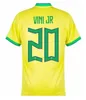 Brazylijskie koszulki piłkarskie L.Paqueta Neymar Vini Jr. P.coutinho Richarlison Football Shirt G.jesus T.Silva Bruno G. Pele Casemiro Men Men Sets Sets Jersey