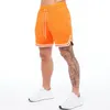 Mens shorts Mens Basketball Summer Gym Fitness Sports Training Running Workout Quick-Torking Jogger Man Orange Five-Point Short Pants