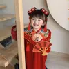 Haaraccessoires Bloem Kinderen Pruik Hoofdband Eenvoudige Kwastje Vlecht Hanfu Sticks Pluche Baby Hoofddeksels Chinese Jaar Meisjes