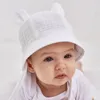 Berets Soft Ear Bucket Hat Spring Summer Print Baby Caps Girls Boys Outdoor Casual Panama Sun Cap Infant Toddler Fisherman Hats