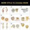 Boucles d'oreilles en Moissanite 5CT Vvs, diamant rond brillant, argent 925, bijoux fins pour hommes et femmes, vente en gros