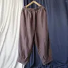 Kadın pantolonları Johnature Kadınlar Vintage Peluş Sıcak Kış Parkas Elastik Bel Pamuk Pantolon 2024 Gevşek Günlük Kalın Uzun