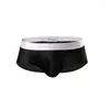 Sous-vêtements LNRRABC 2024 1pcs Boxer Sexy Ice Soie Sous-vêtements Mâle Respirant Panty Hommes Poche Lingerie