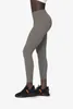 Women's Pants Tight Nude With Raised Hips Cross Waist Pockets Sports Crop