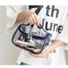 Bolsas de cosméticos de PVC transparente para mujer, bolsa de maquillaje de viaje impermeable, organizador de artículos de tocador con cremallera transparente, caja de almacenamiento de belleza y lavado