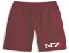 Men039s Shorts été Mass Effect N7 Logo imprimé sur mesure marque couleur unie homme lâche confortable loisirs formel hommes Short8856369