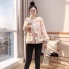 Ethnische Kleidung 2024 Chinesischer Stil Baumwolljacke Damen Wintermantel Petite Tang Small für kurze Bluse