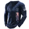 2023 Men Retro Long Sleeve TShirt O Neck Pullover Autumn Winter Male Shirt Top Tees Oversize Mens clothing 240226