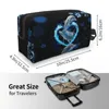 Cosmetic Bags Blue Dolphins Toiletry Bag Women Ocean Sea Animal Water Whale Makeup Organizer Lady Beauty Storage Dopp Kit Case